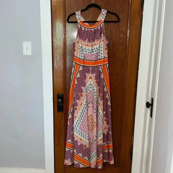 Chicos Scarf Print Womens Maxi Dress U5 - Picture 1 of 6